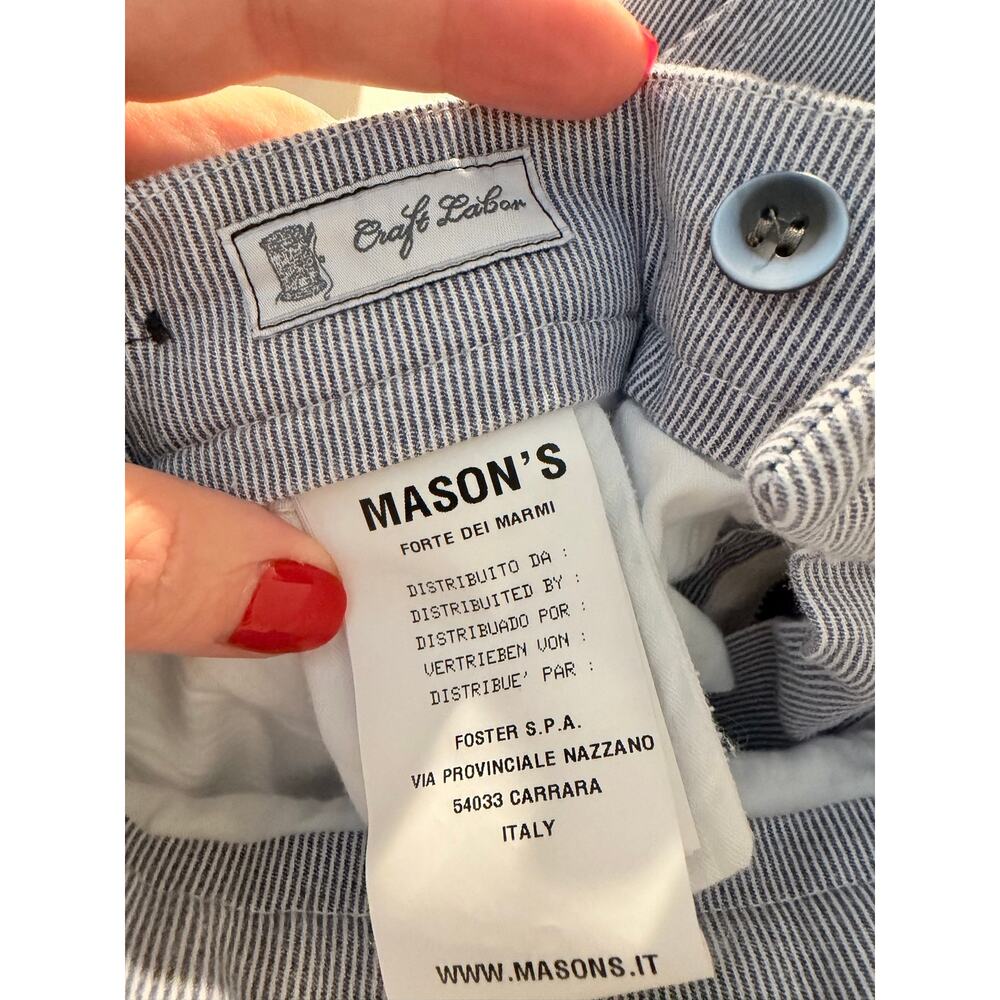 Mason’s Striped Blue Golf Shorts - Picture 9 of 11